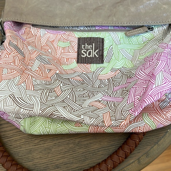 The Sak Beaded Shitake Indio Leather Small Shoulder
Satchel Style 10578 - Picture 11 of 15